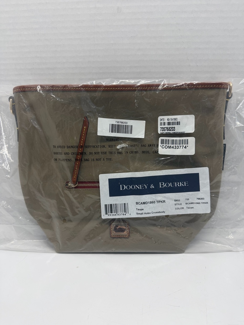 Dooney & Bourke Wayfarer Small Nylon Hobo Crossbody with Leather Trim